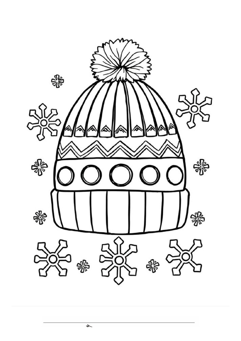 Wintermuts Kleurplaat — gratis kleurplaat