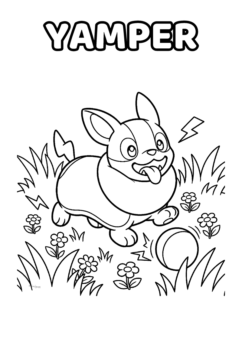 Yamper Kleurplaat — gratis kleurplaat printen
