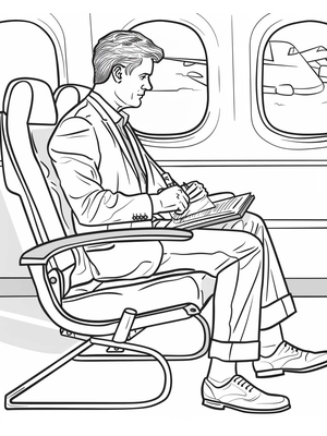 Zakenman Kleurplaat 4 — gratis kleurplaat printen