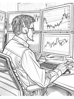 Zakenman Kleurplaat 5 — gratis kleurplaat