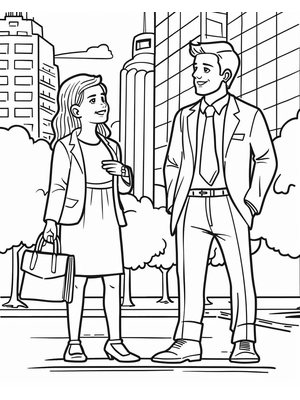 Zakenman Kleurplaat 7 — gratis kleurplaat printen