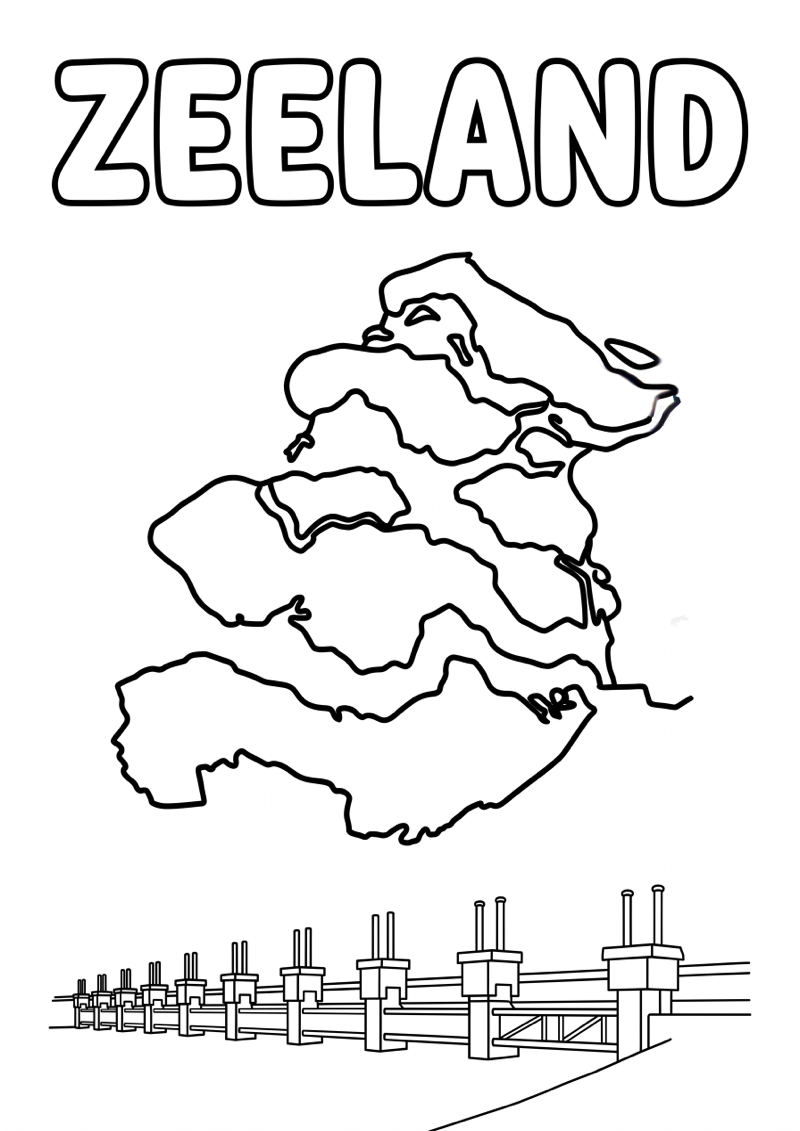 Zeeland Kleurplaat — gratis kleurplaat printen