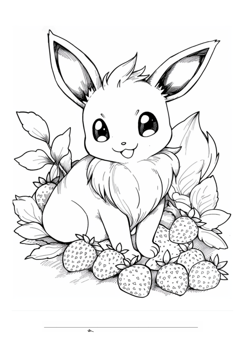 Zomer Aardbeien Kleurplaat — gratis kleurplaat