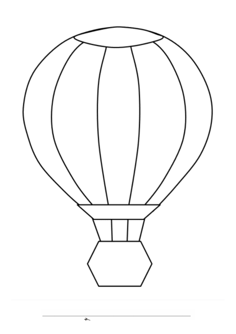 Zomer Heet Lucht Ballon Kleurplaat — gratis kleurplaat