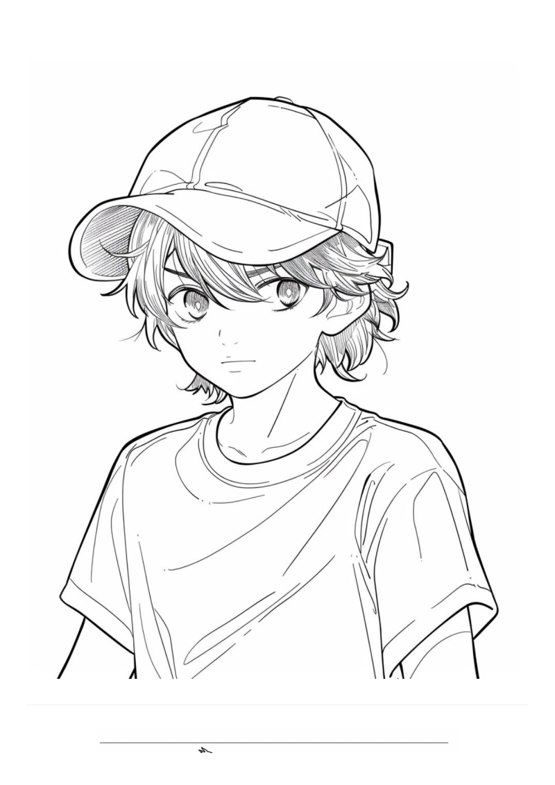 Zomer Jongen 3 Kleurplaat — gratis kleurplaat