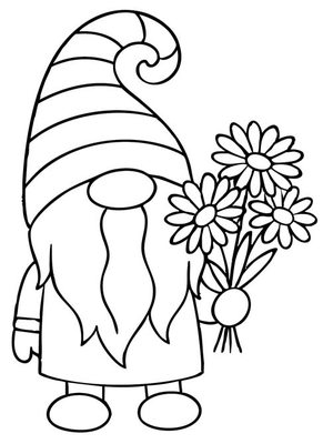 Zomer Kleuter Kabouter Kleurplaat — gratis kleurplaat