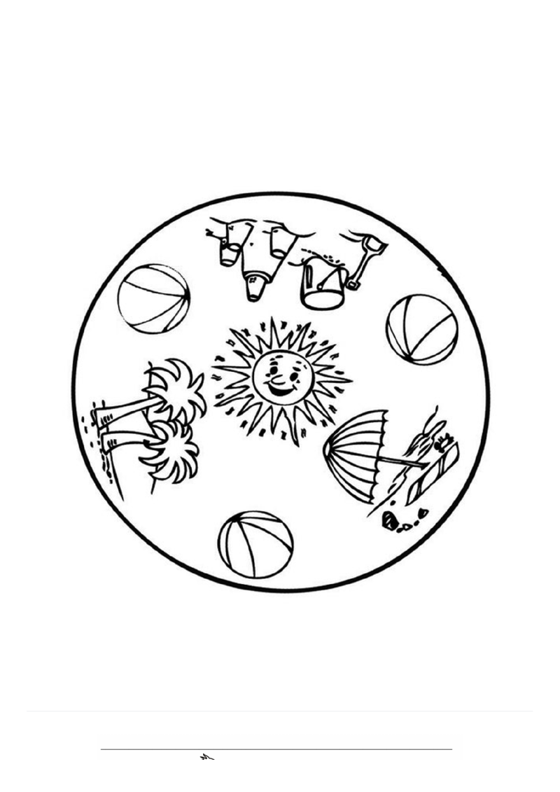 Zomer mandala Kleurplaat — gratis kleurplaat