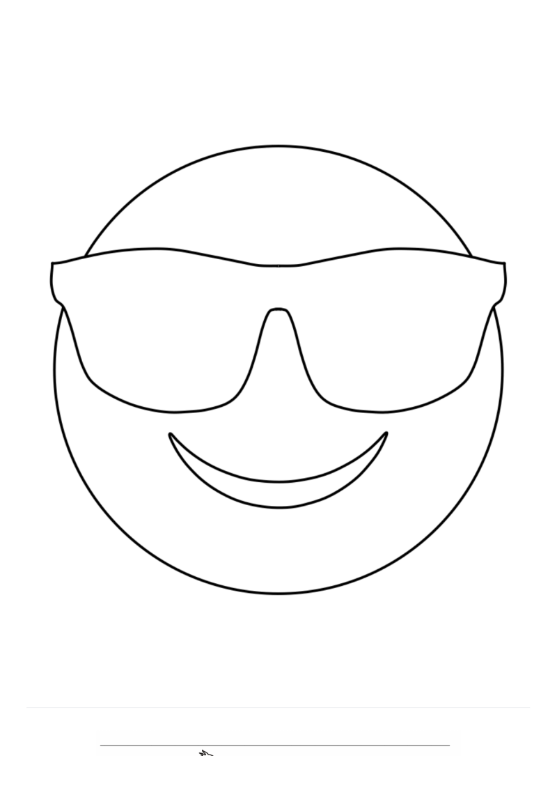 Zomer Zonnebril Kleurplaat — gratis kleurplaat