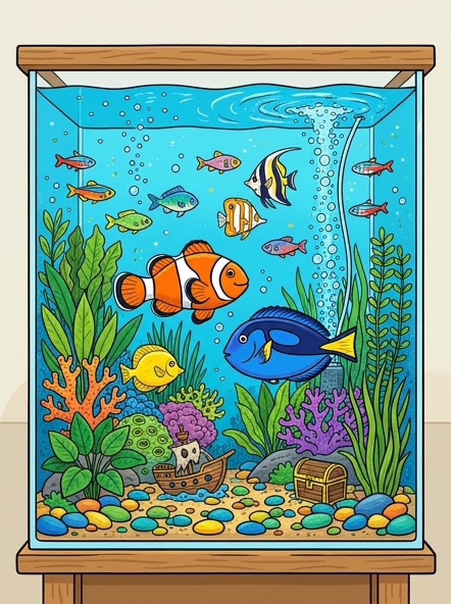 Aquarium kleurplaten