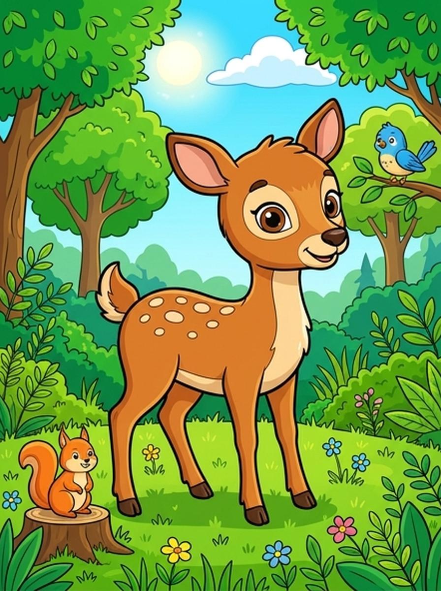 Bambi kleurplaten