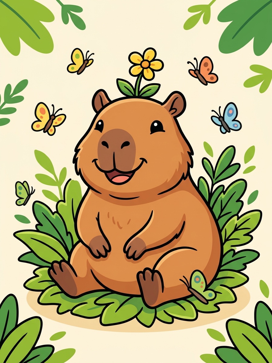Capibara kleurplaten