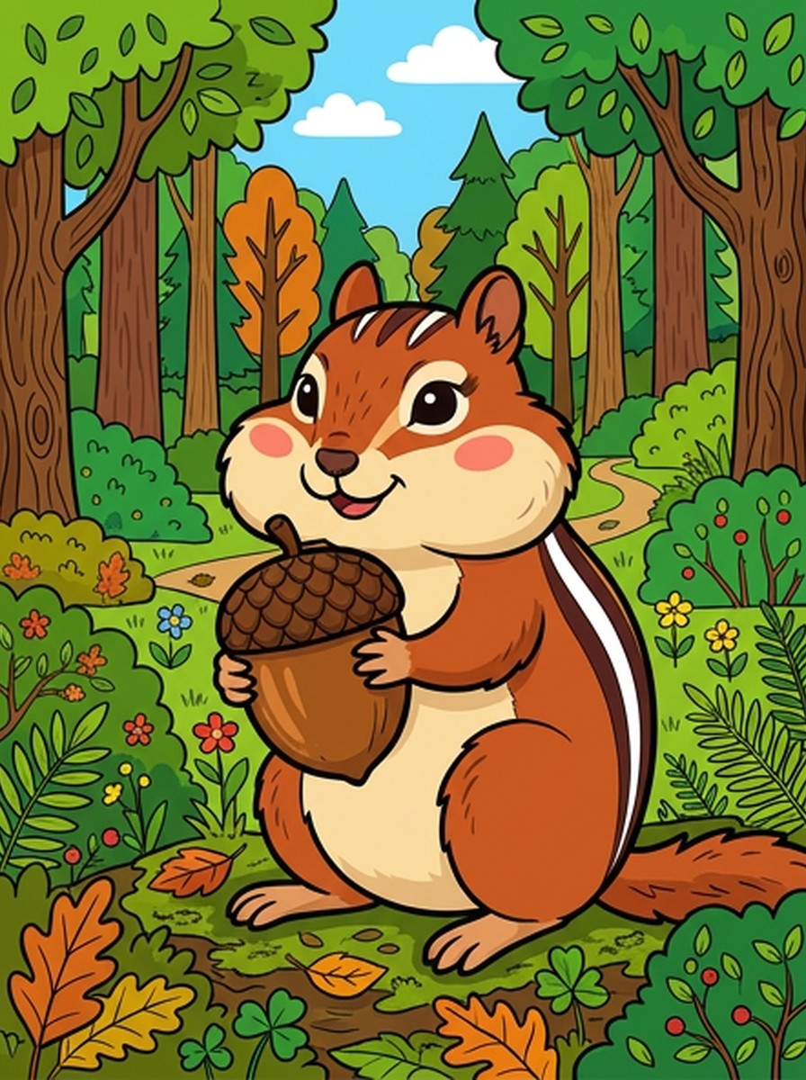 Chipmunk kleurplaten