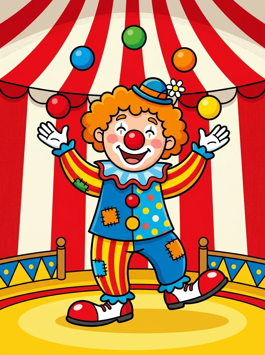 Clown kleurplaten
