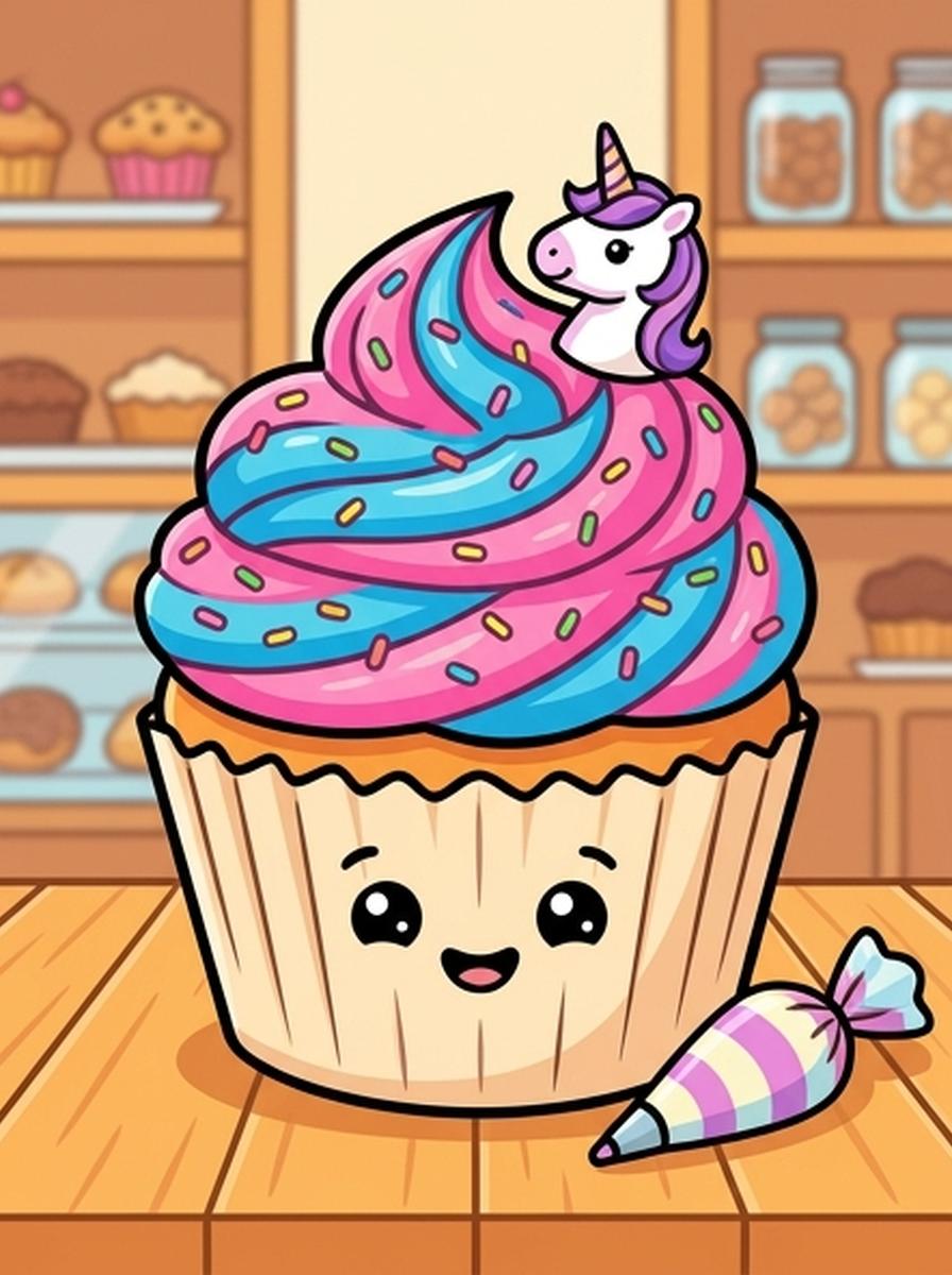 Cupcake kleurplaten