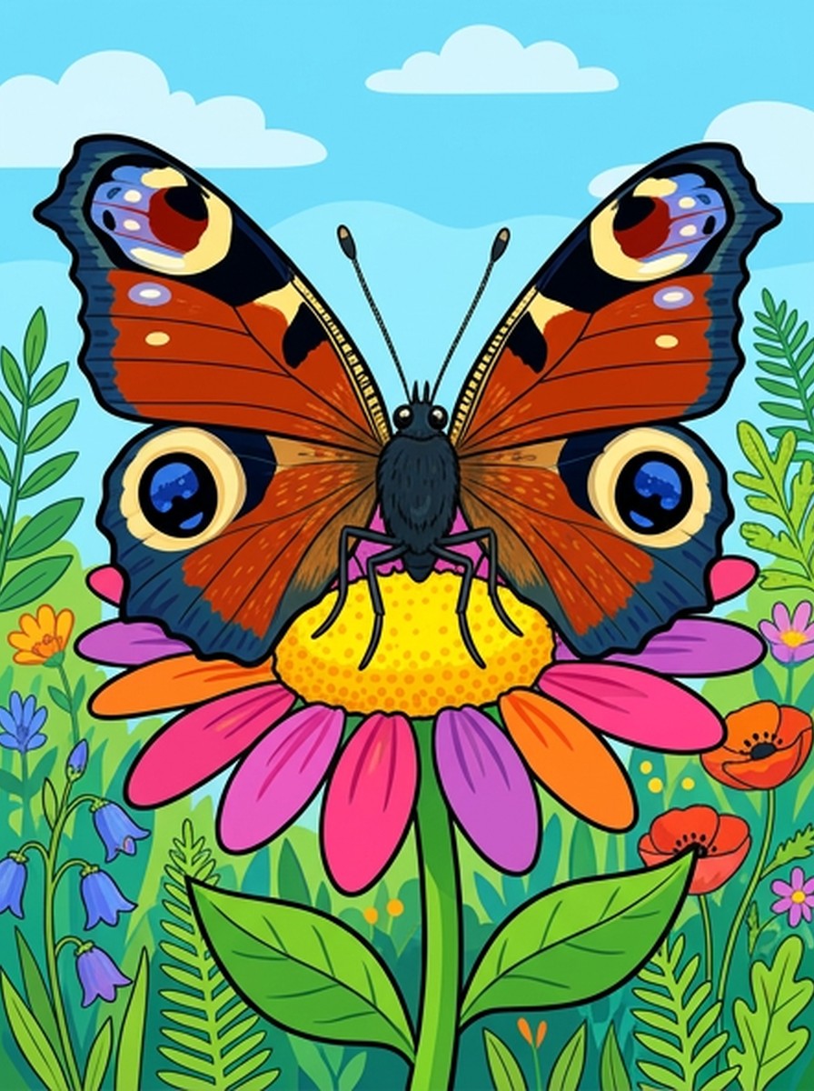 Dagpauwoog kleurplaten