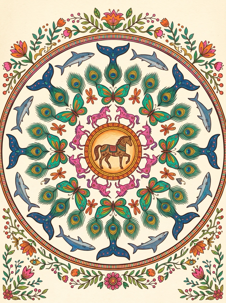 Dieren mandala kleurplaten