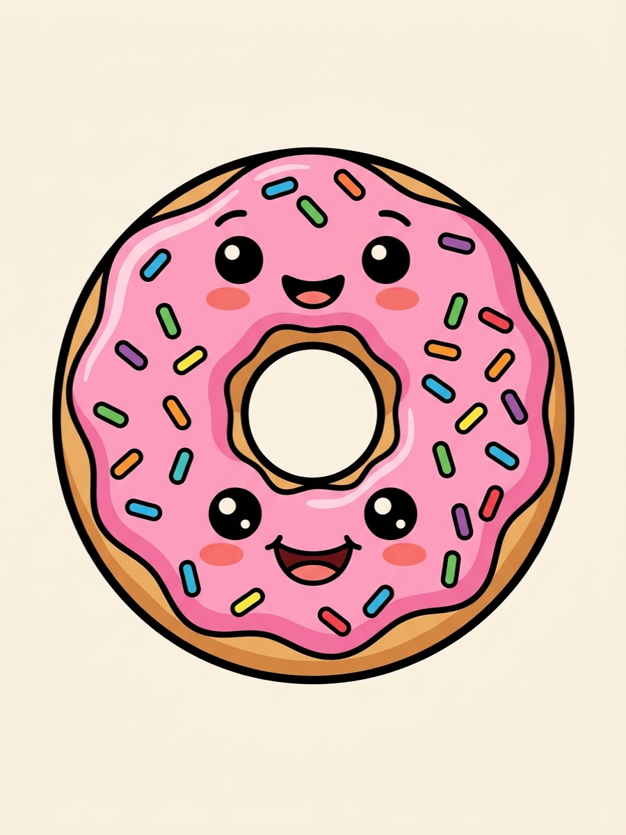 Donut kleurplaten