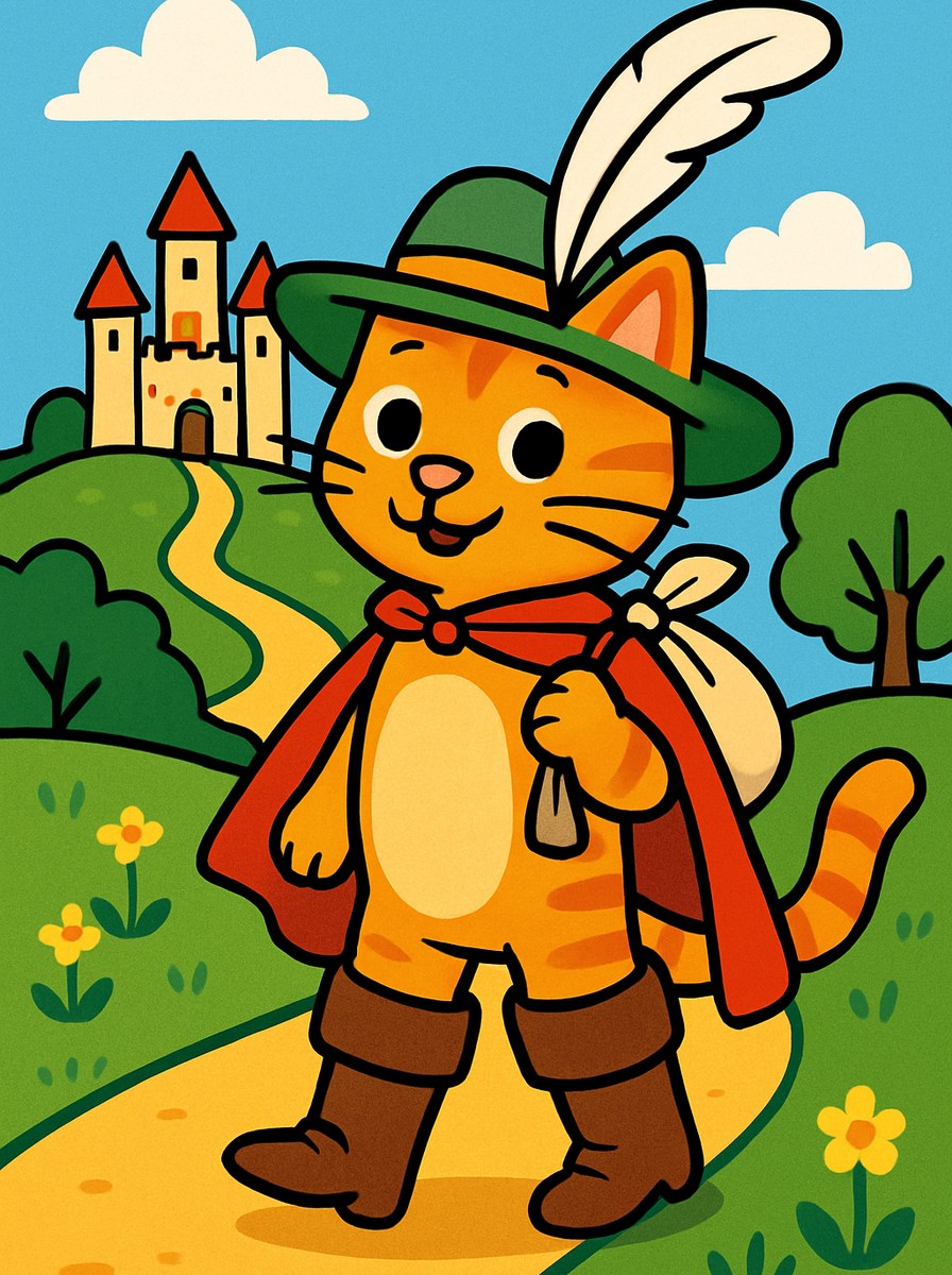 De gelaarsde kat kleurplaten