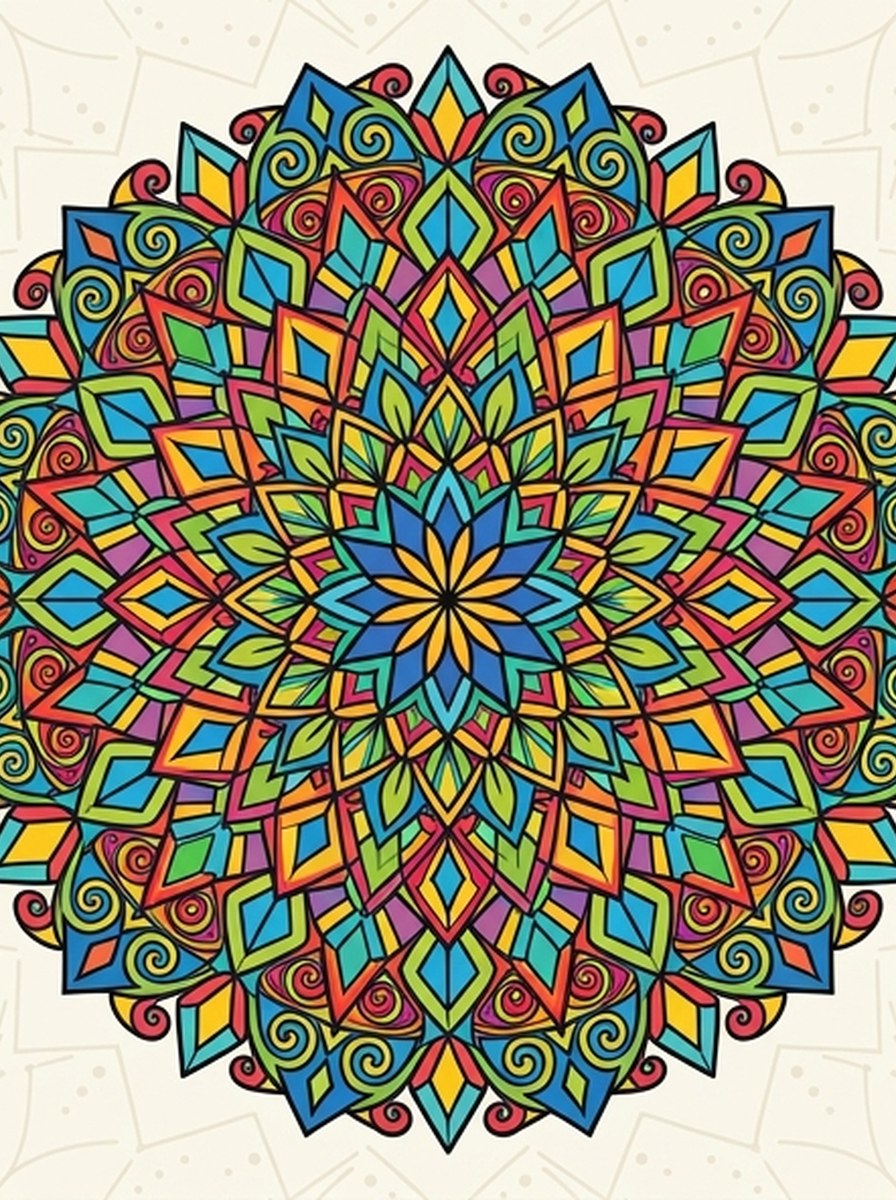 Geometrische mandala kleurplaten