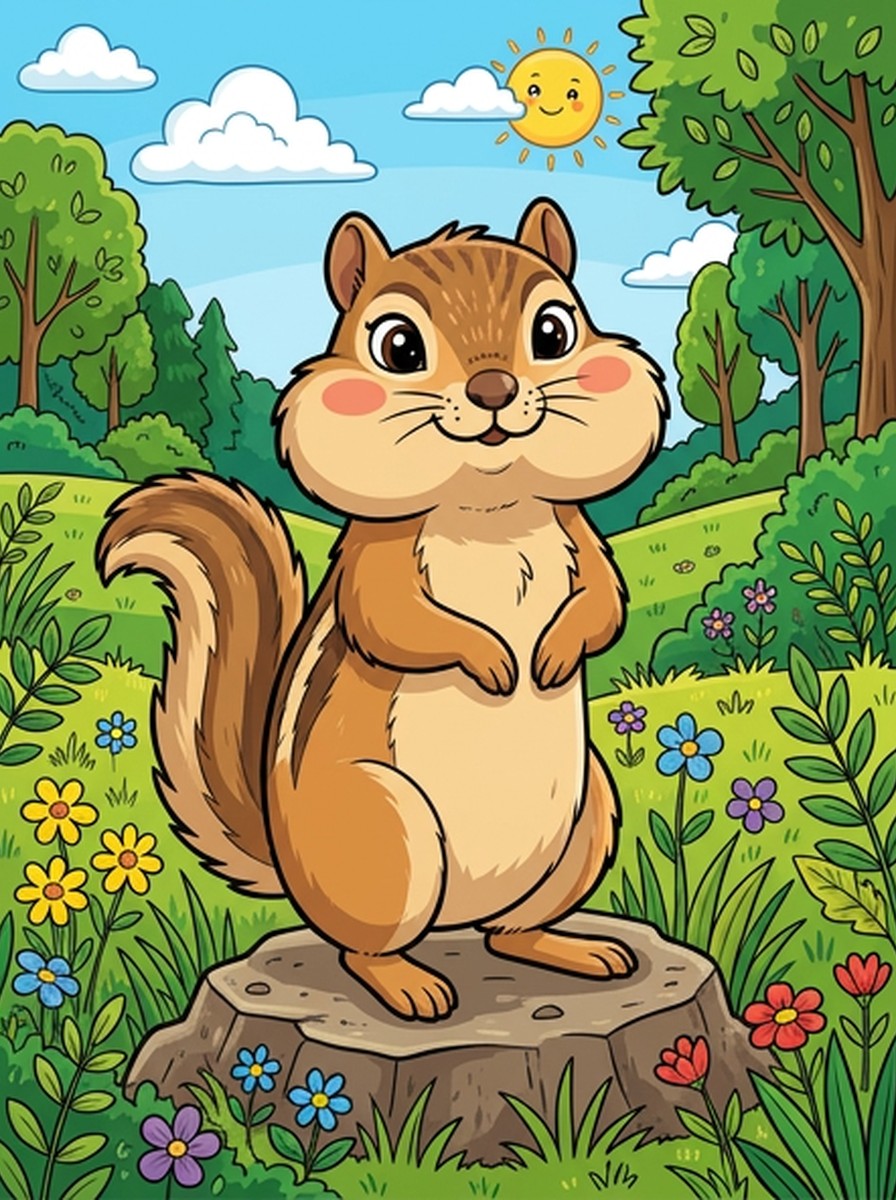 Grondeekhoorn kleurplaten