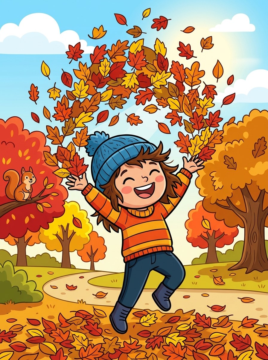 Herfstbladeren kleurplaten