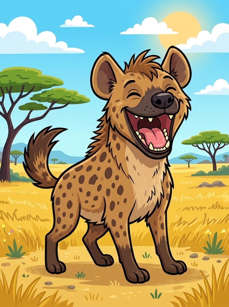 Hyena kleurplaten