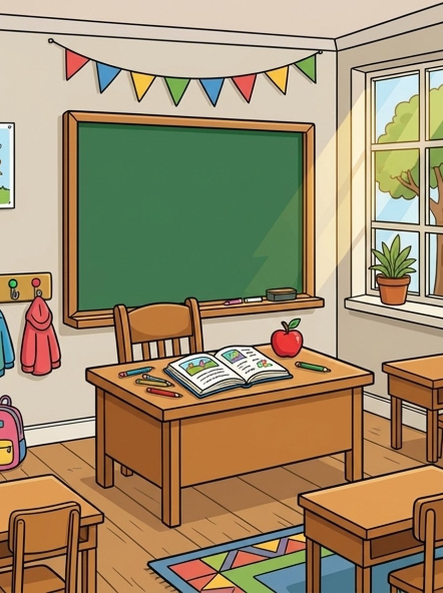 In de klas kleurplaten