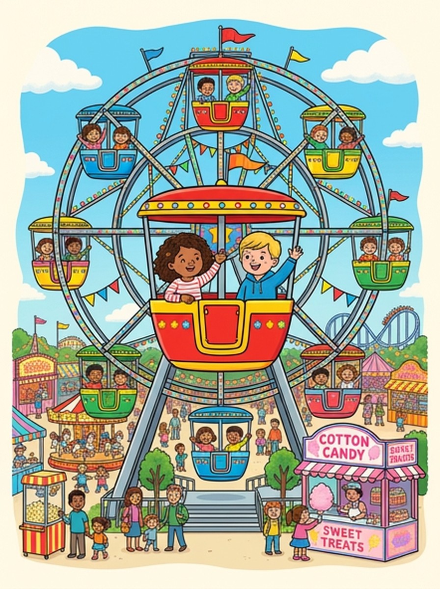 Kermis kleurplaten