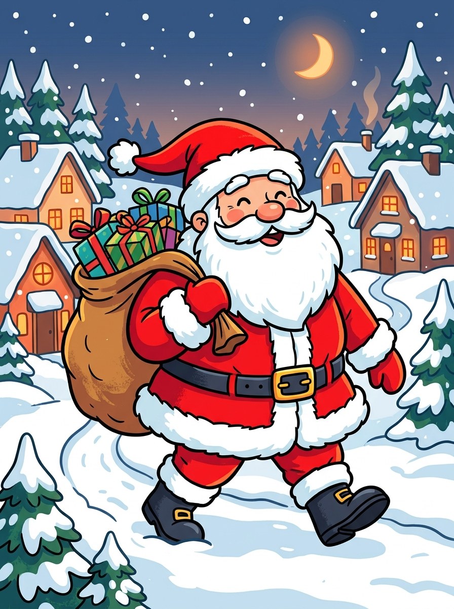Kerstman kleurplaten