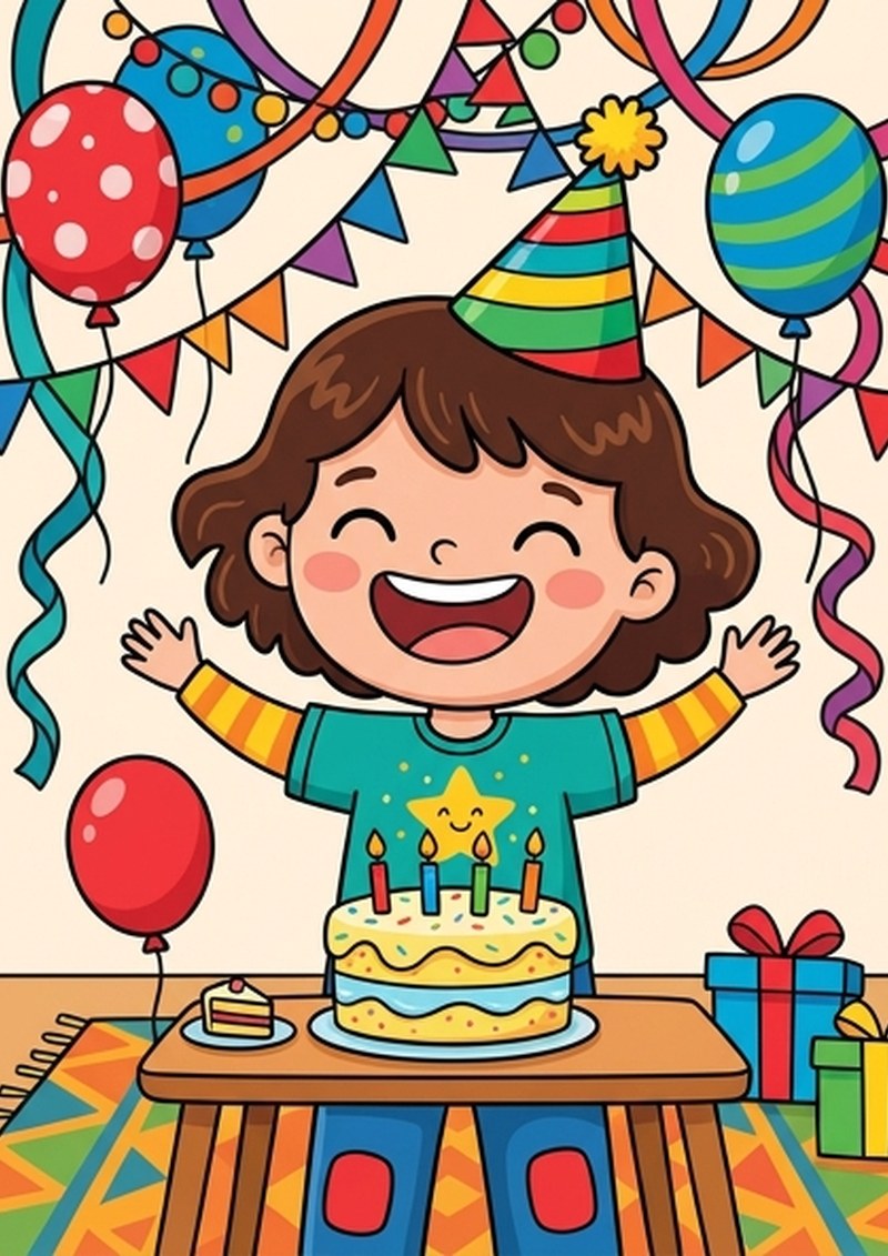 Kinderfeestje kleurplaten