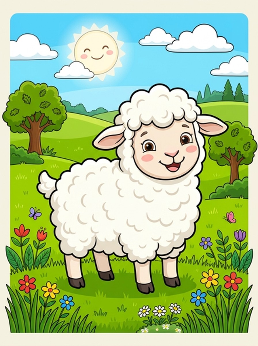 Lammetje kleurplaten