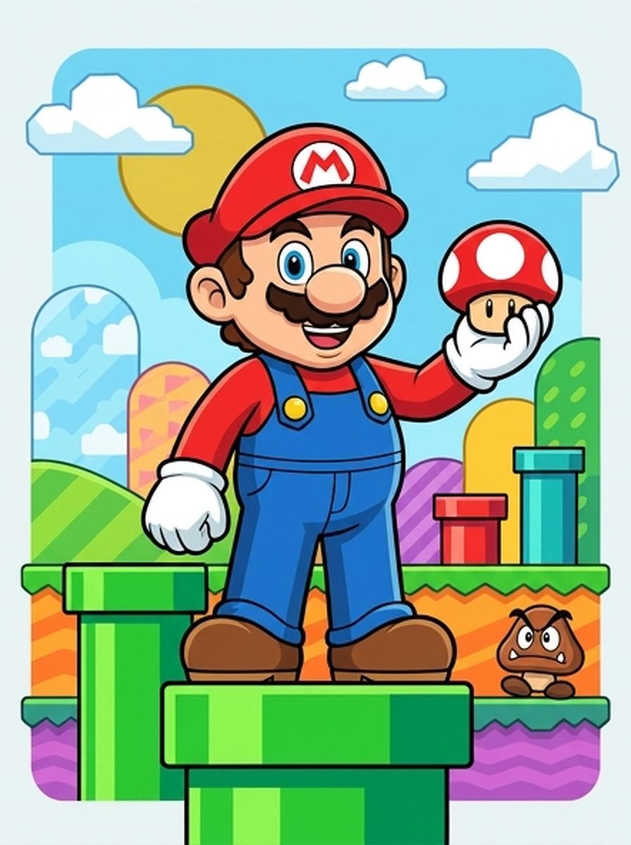 Mario kleurplaten
