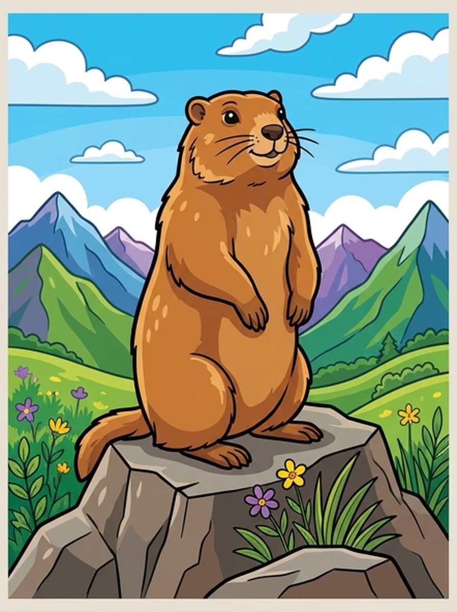 Marmot kleurplaten