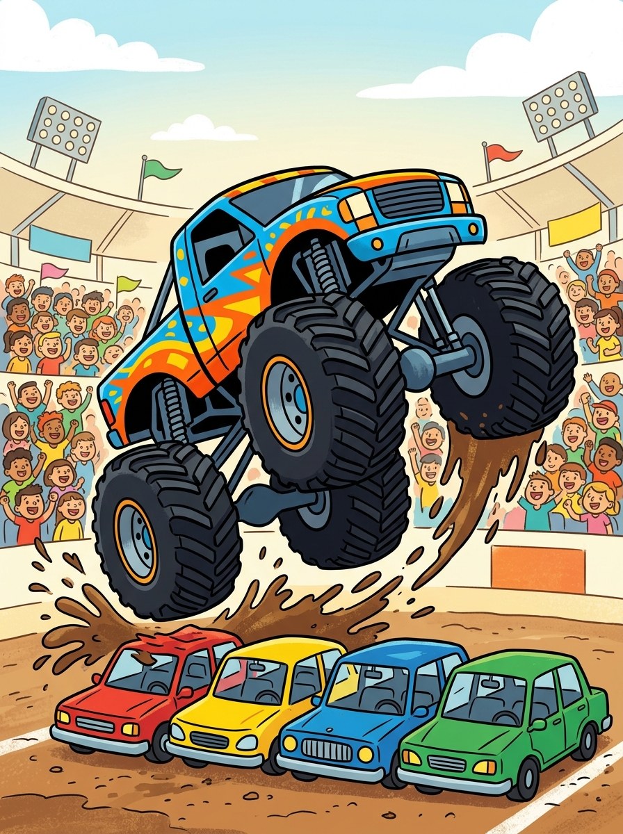 Monstertruck kleurplaten