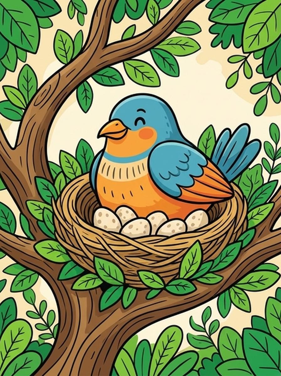 Nest kleurplaten