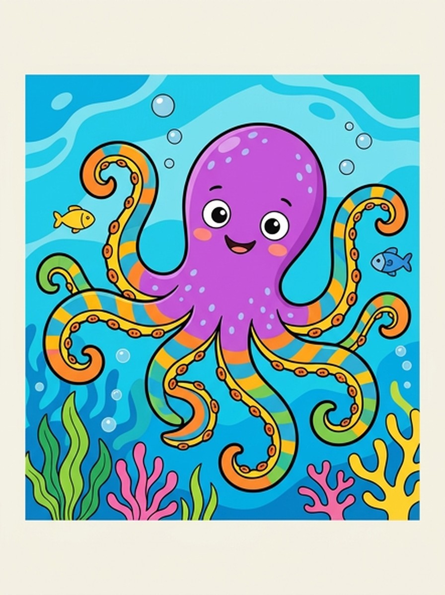 Octopus kleurplaten