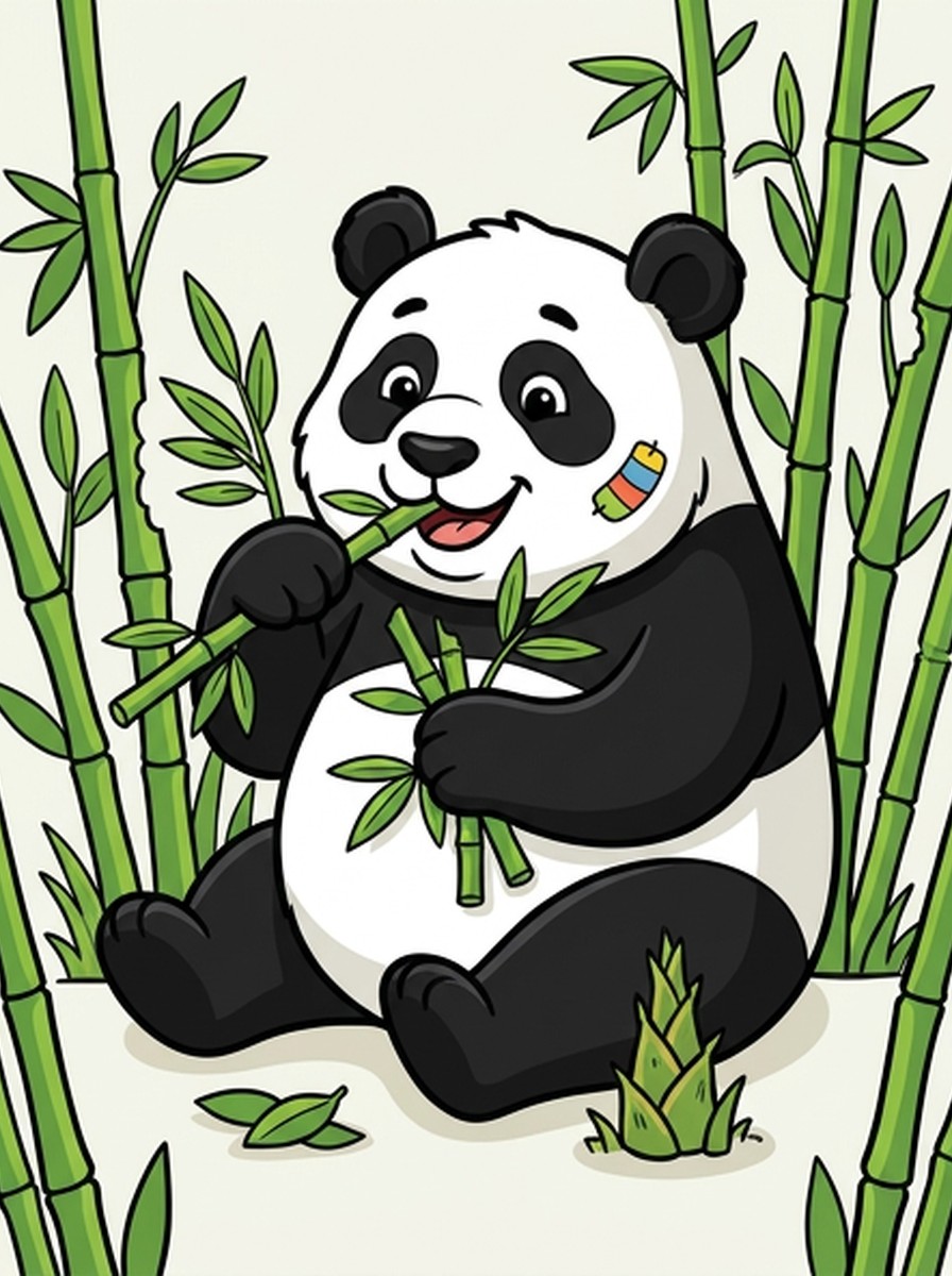 Panda kleurplaten
