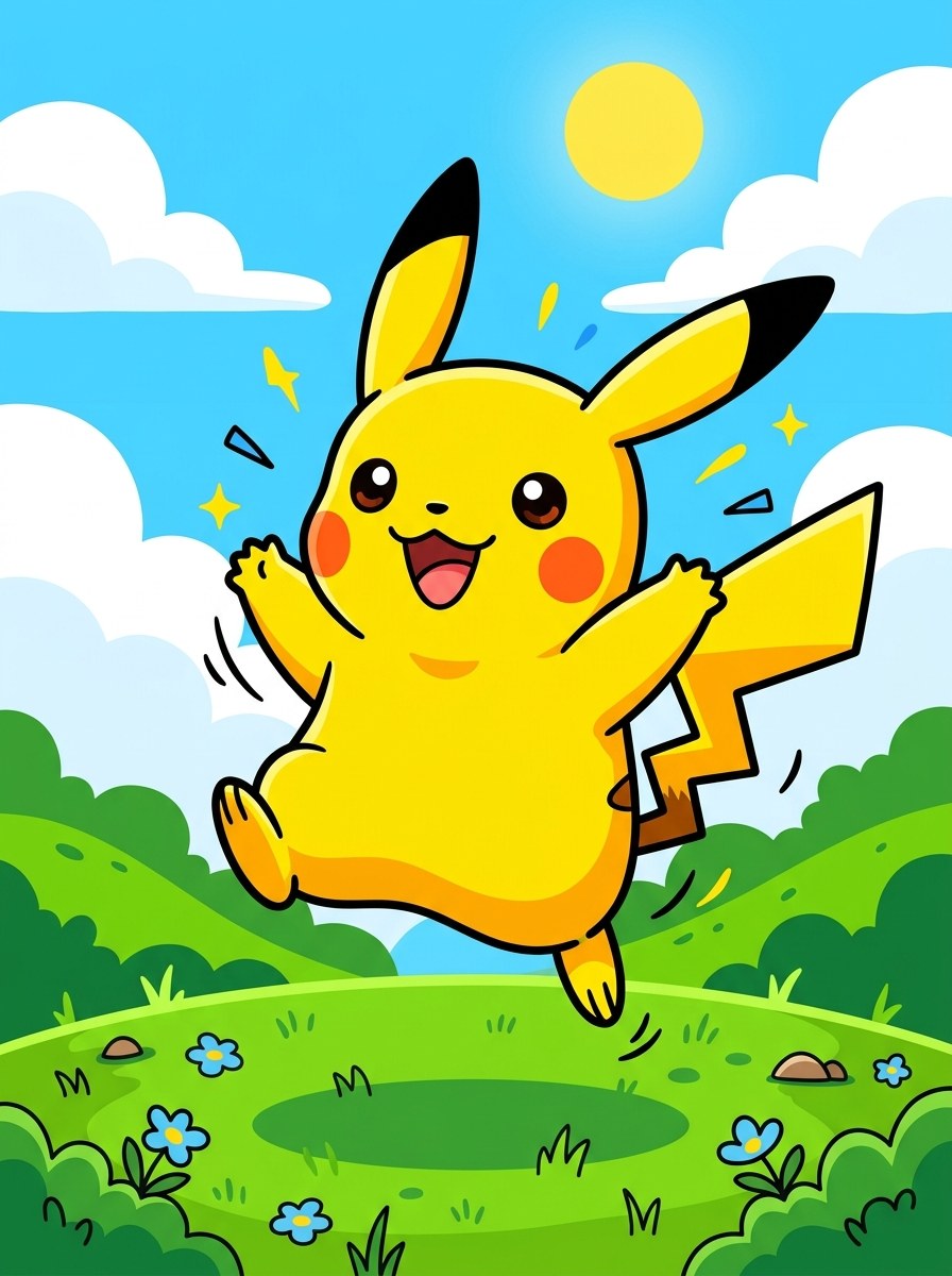 Pikachu kleurplaten
