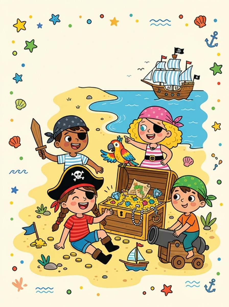 Piraten kleurplaten