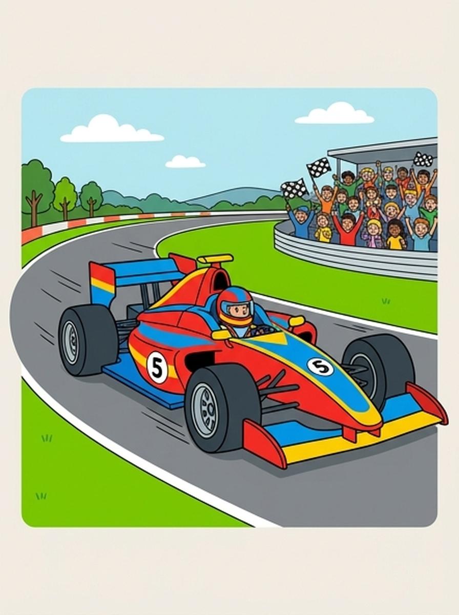 Racen kleurplaten