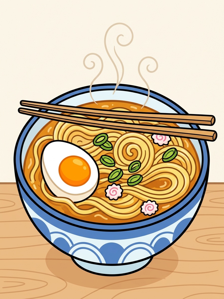 Ramen Bowl kleurplaten