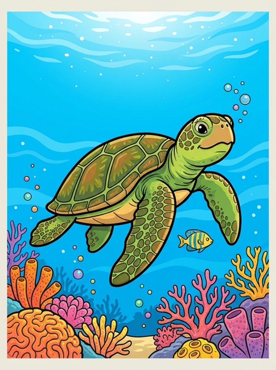 Schildpad kleurplaten