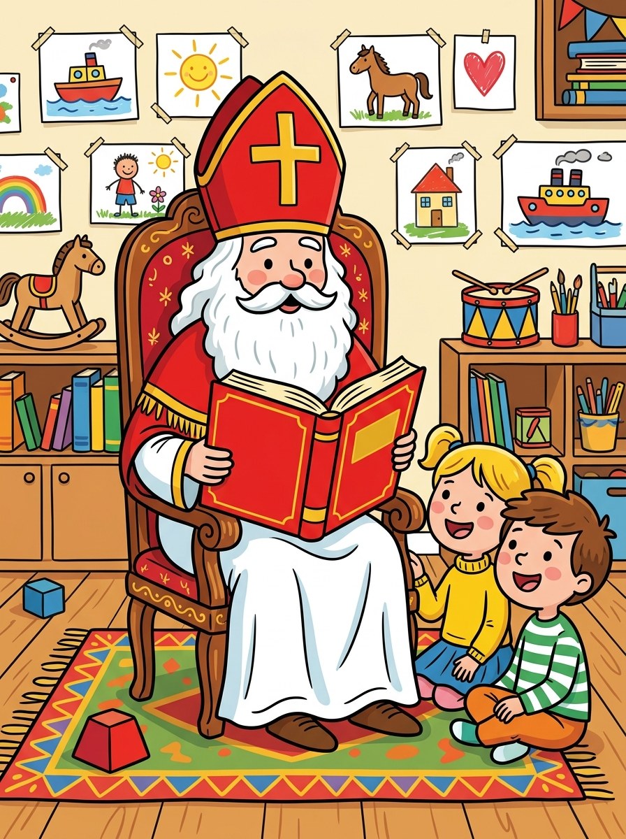 Sinterklaas in de klas kleurplaten