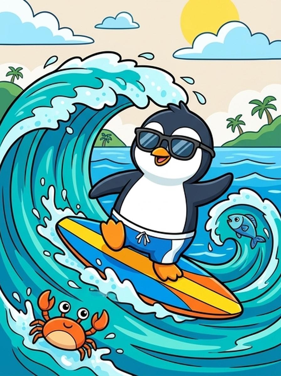 Surfen kleurplaten
