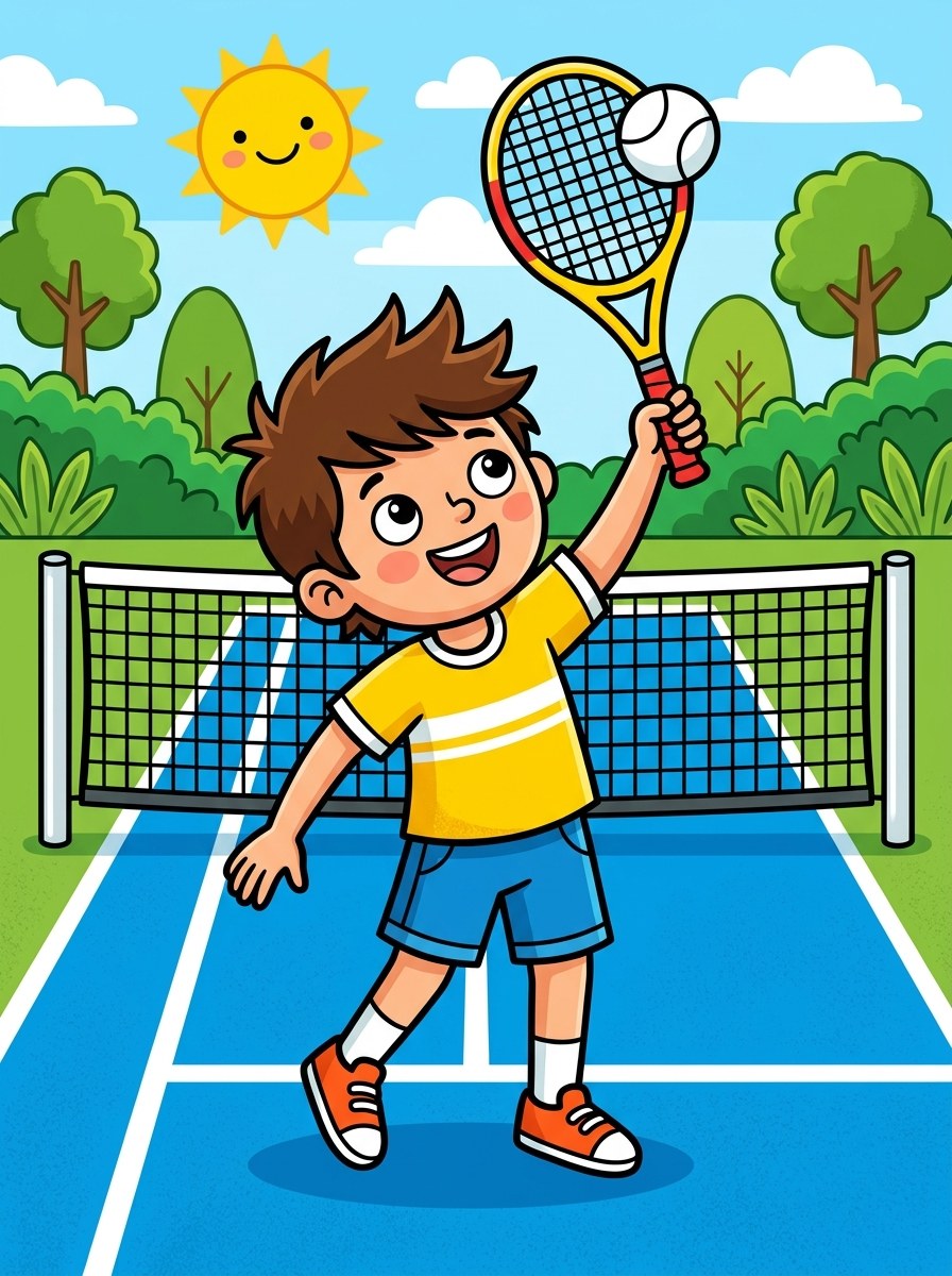 Tennis kleurplaten