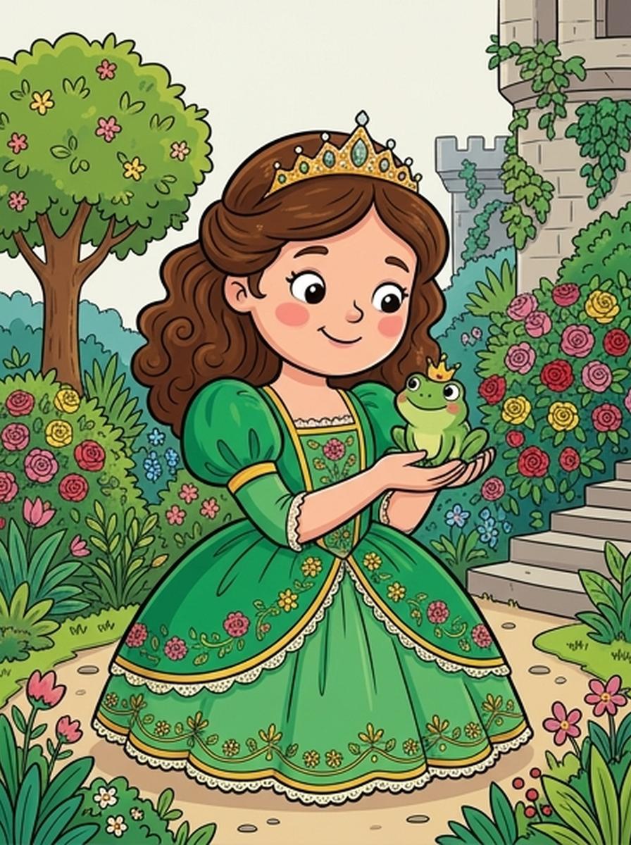 Tiana de Prinses en de Kikker kleurplaten