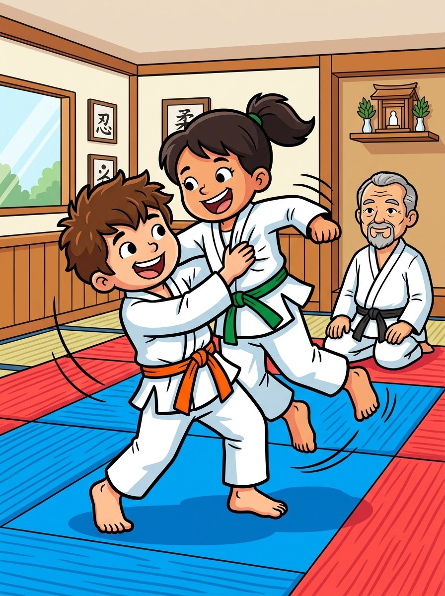 Judo en vechtsport kleurplaten