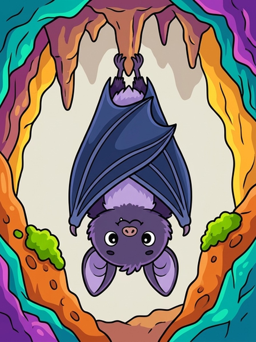 Vleermuis kleurplaten