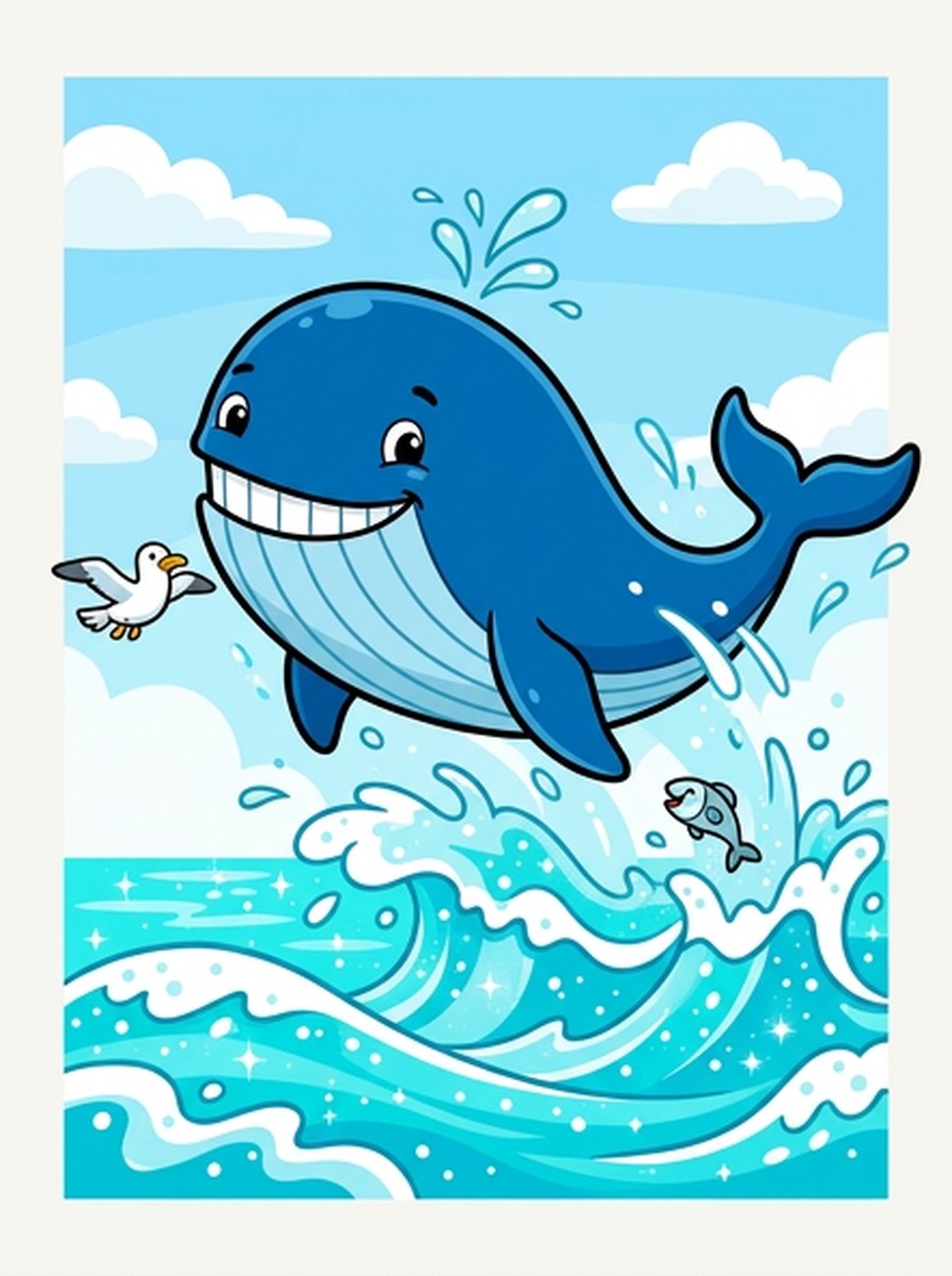 Walvis kleurplaten