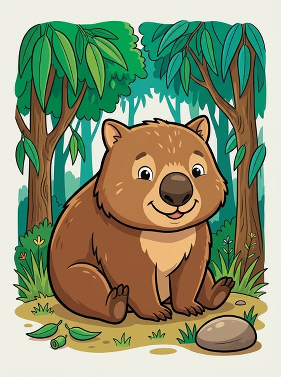 Wombat kleurplaten